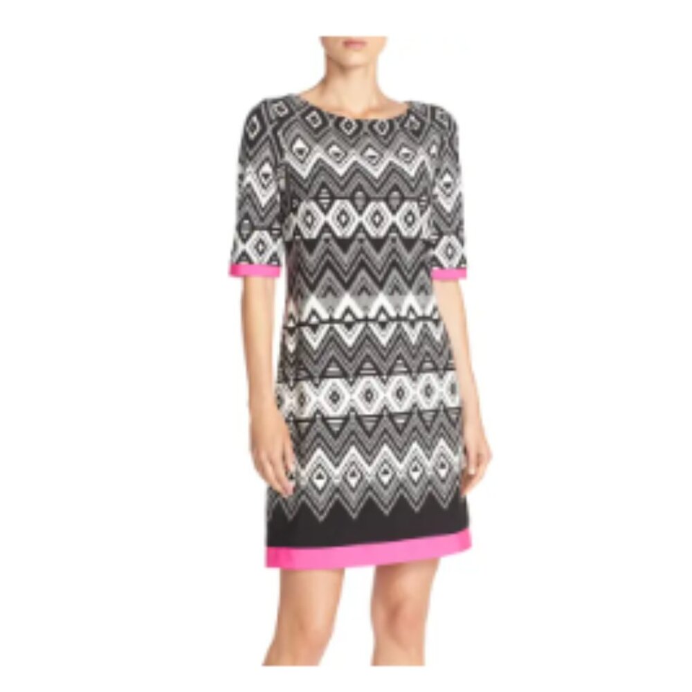 Black & Fuscia cocktail dress